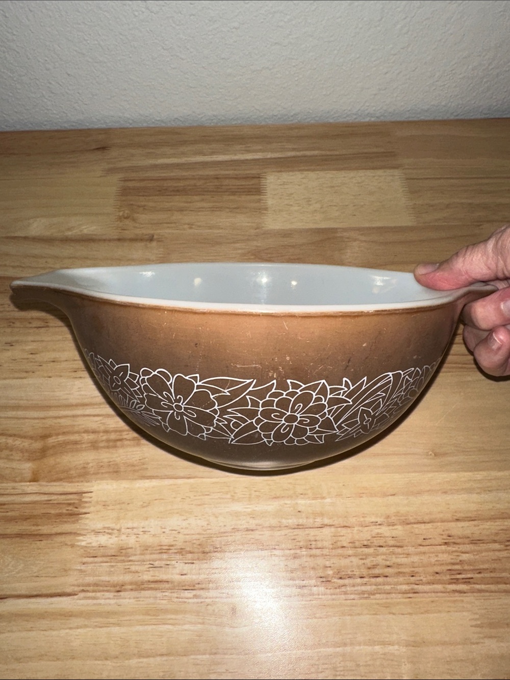 Vintage Pyrex Woodland Brown 1.5 QT Cinderella Mixing Bowl #442 MCM